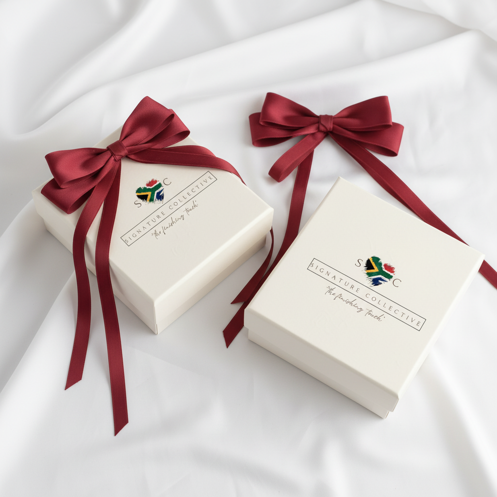 Premium Burgundy Bows with Signature Collective Packaging